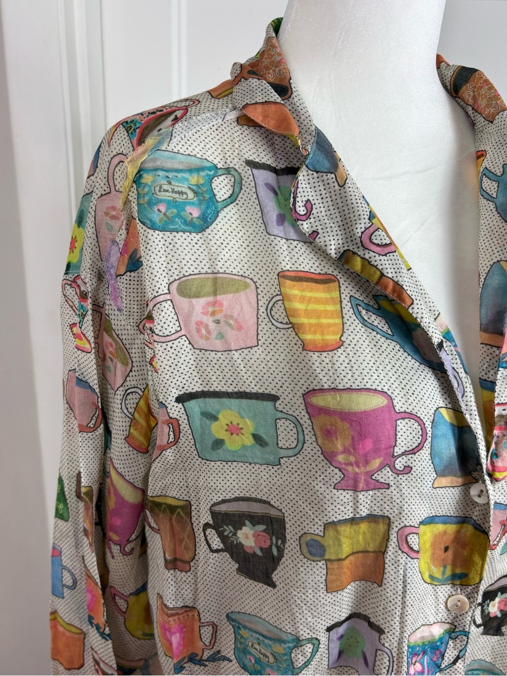 Natural Life Lightweight Teacup Coffee Mug Night Shirt Size XS - Picture 2 of 6